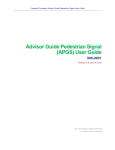 Advisor Guide Pedestrian Station User`s Manual 6-19-2012