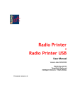 Radio Printer Manual, English