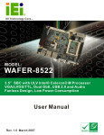 WAFER-8522 Motherboard User Manual