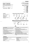 CYBER GAUGE Sensor Connection USER`S MANUAL