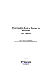 TR4020/4030 Control Center for Windows User`s Manual