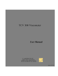 TCV 300 Viscometer User Manual