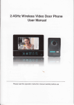 2.4GHz Wireless Video Door Phone User Manual