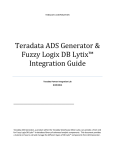 Teradata ADS Generator & Fuzzy Logix DB Lytix