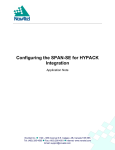 Configuring the SPAN-SE for HYPACK Integration