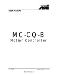 NAI MC-CQ-B Motion Controller User Manual 2.5