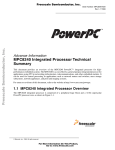 MPC8240 Integrated Processor Technical Summary