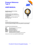 Pressure Reference Type D USER MANUAL