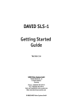 DAVID SLS-1 Getting Started Guide - DAVID