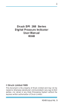 Druck DPI 260 Series Digital Pressure Indicator User Manual K048