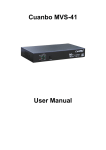 Cuanbo MVS-41 User Manual