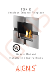 User`s Manual Installation Instructions Ventless Ethanol