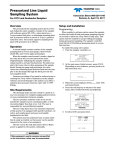 Pressurized Line Liquid Sampling System