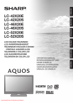 Sharp LC-42X20E user manual Tv User Guide Manual Operating