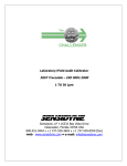 Sensidyne Gilian Challenger NIST-Traceable Calibrator User Manual