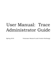 User Manual: Trace Administrator Guide