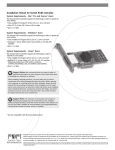 Installation Manual for Sonnet RAID Controller