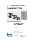 DRY SCROLL PUMPS, OPERATING INSTRUCTION, Leybold, SC 5