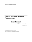 FS4435 DP State Analysis Preprocessor User Manual