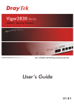 Vigor2830 Series User`s Guide