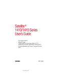 Satellite 1410/1415 Series User`s Guide
