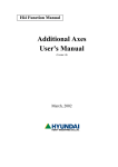 Additional Axes User`s Manual