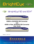 BrightEye 83 and 83-F Manual 1.0