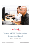 Turnitin ANGEL® 8.O Integration Student User Manual