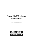 Canon EF-232 Library User Manual