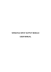 VERSATILE INPUT OUTPUT MODULE USER MANUAL