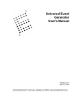 Universal Event Generator User`s Manual