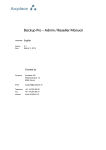 Backup Pro – Admin / Reseller Manual