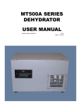 MT500A SERIES DEHYDRATOR USER MANUAL