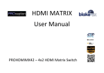 HDMI MATRIX User Manual