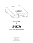 Messager MP3 by Installation & User Manual