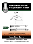 Instruction Manual Surge Bucket Milker