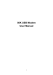 56K USB Modem User Manual