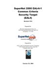 SuperNet 2000 EAL4/r1 Common Criteria Security Target (EAL4)