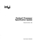 Pentium® Processor Specification Update
