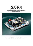 Generator Automatic Voltage Regulator Operation Manual