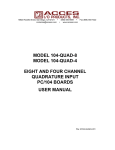 104-QUAD-8 User Manual - ACCES I/O Products, Inc.