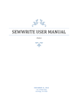 SewWrite User Manual