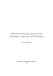 Definitional Programming in GCLA Techniques, Functions, and