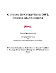 getting started with owl course management