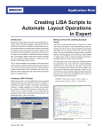 Creating LISA Scripts to Automate Layout Operations in