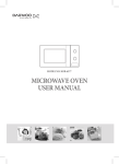 MICROWAVE OVEN USER MANUAL