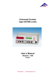 Universal Counter type U21005 (w/GM) User`s Manual