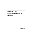 bizhub c10 Facsimilie User Manual