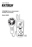 Extech AN200 Thermo-Anemometer User Manual (English)
