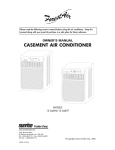 owner`s manual casement air conditioner